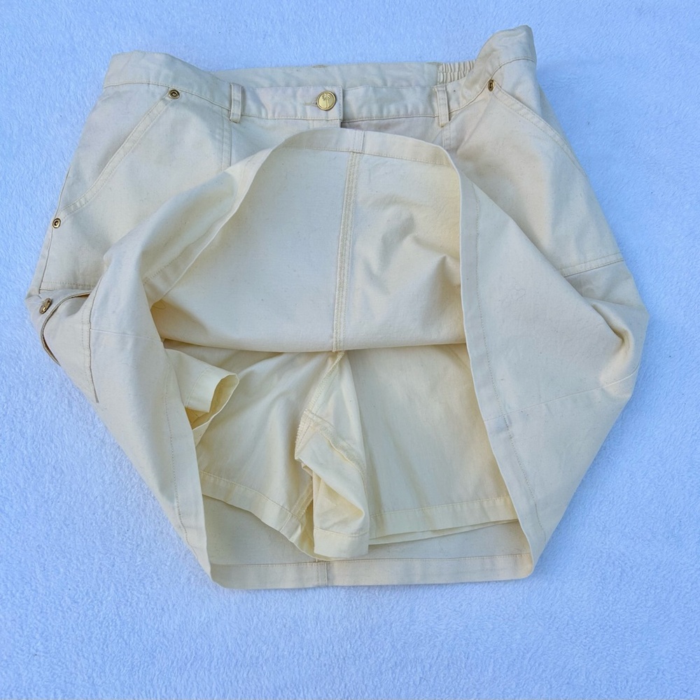 Hearts of Palm Skort Butter Yellow Womens Stretch Pull On Skirt Sz. 14 - Picture 2 of 10